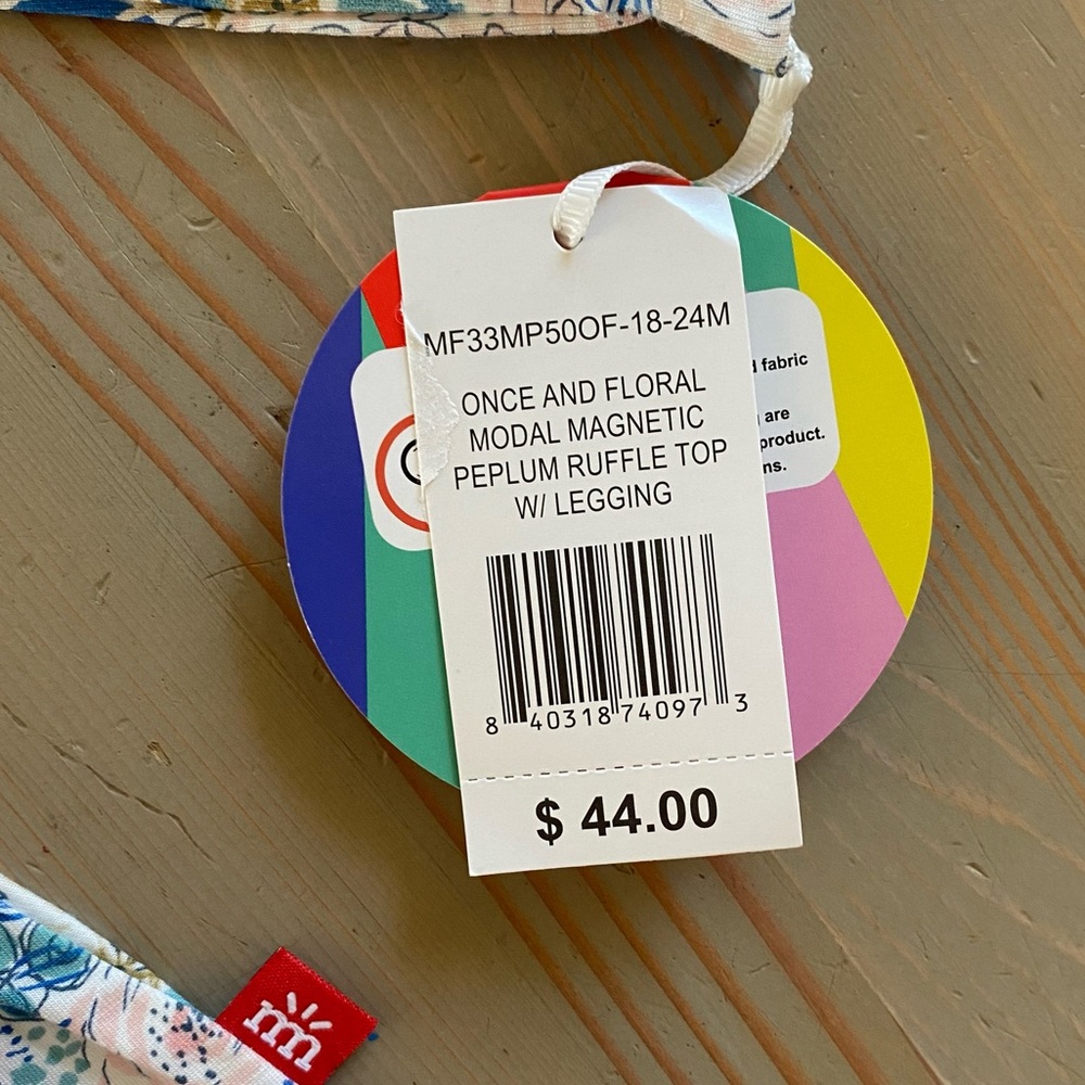 NWT Magnetic Me once and floral play all day top & leggings set 18-24 Months - Picture 10 of 10